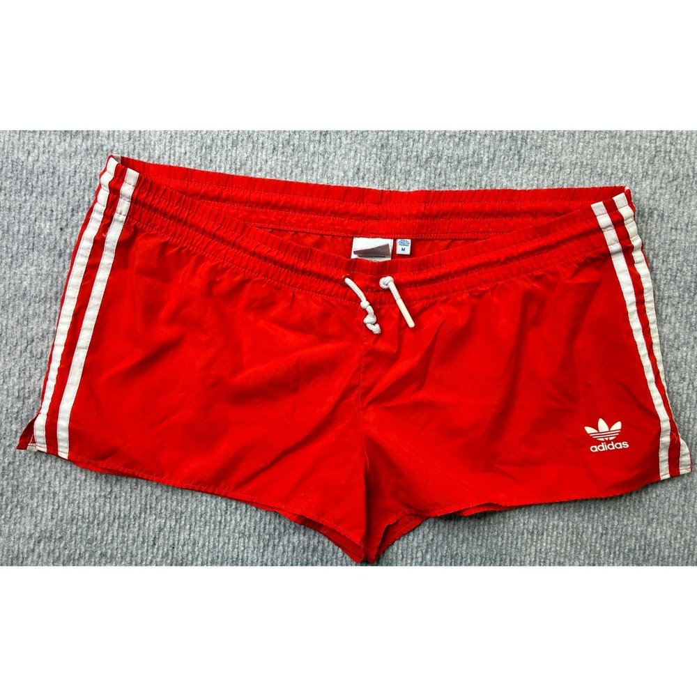 Vintage Adidas Trefoil Red White 3 Stripe Sprinter Running Shorts Sz M Philippin